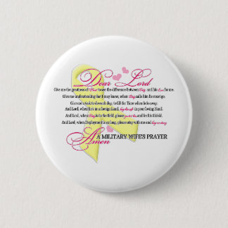 Military Wifes Prayer 6 Cm Round Badge