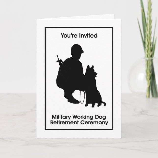 Military Working Dog Retirement Invitation (Front)