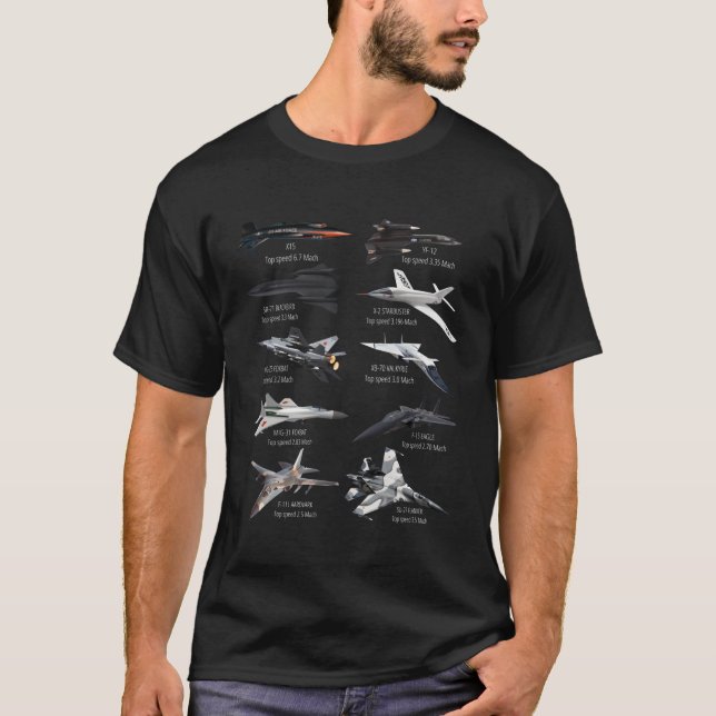 Military'S Fastest Jet Fighters Aircraft Plane Of  T-Shirt (Front)