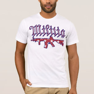 Militia Declaration Tee, Patriotic America Shirt