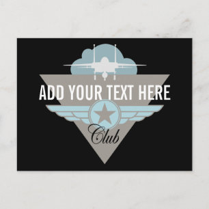 Militray Aeroplane Club - Your Text Here Postcard