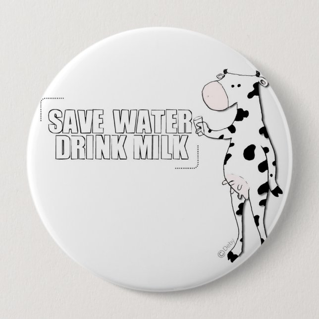 milk 10 cm round badge (Front)