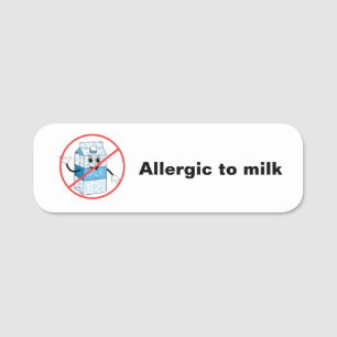 Milk Allergy Name Tag