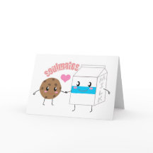 Milk and Cookie Greeting Card (Horizontal)
