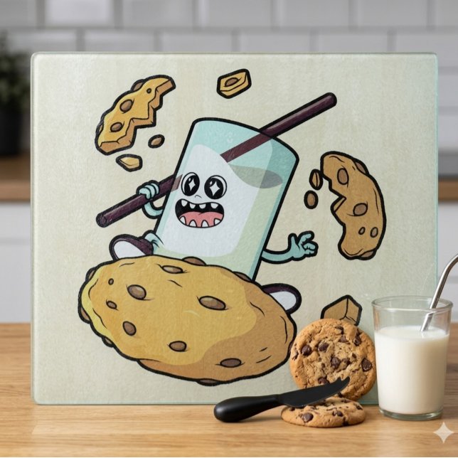 Milk and Cookie Showdown Cutting Board (Creator Uploaded)