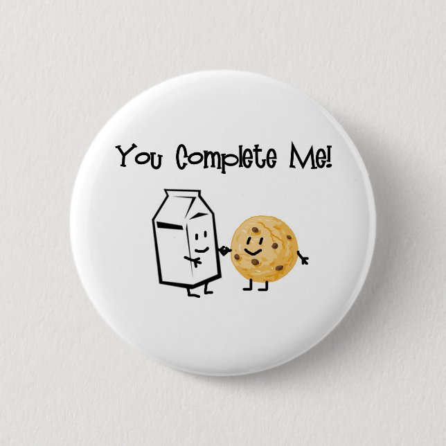 Milk and Cookies 6 Cm Round Badge (Front)