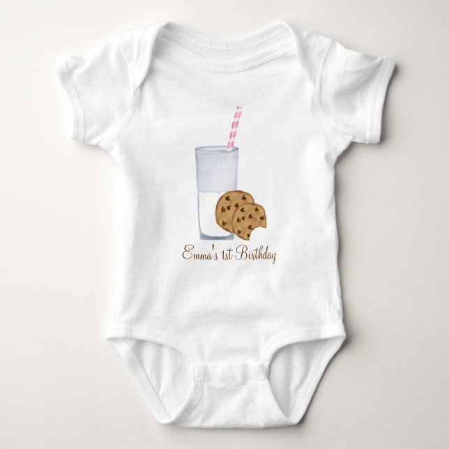 milk and cookies baby bodysuit (Front)