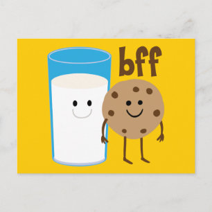 Milk And Cookies BFF Postcard