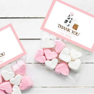 Milk and Cookies Birthday party favour treat toppe Business Card