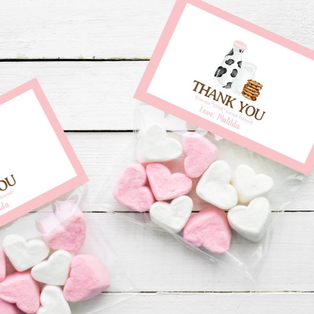 Milk and Cookies Birthday party favour treat toppe Business Card (Creator Uploaded)