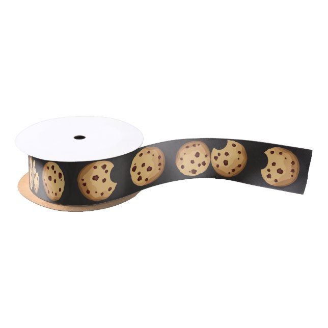 Milk and Cookies Birthday Satin Ribbon | Chocolate (Spool)