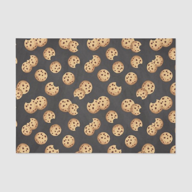 Milk and Cookies Birthday Tissue Paper | Chocolate (Front)