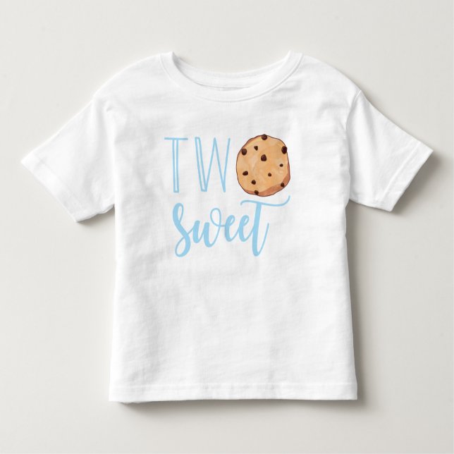 Milk and Cookies blue 2nd Birthday two sweet Toddler T-Shirt (Front)