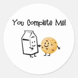 Milk and Cookies Classic Round Sticker