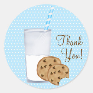 milk and cookies classic round sticker