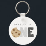 Milk and Cookies First Birthday Keychain<br><div class="desc">Milk and Cookies First Birthday keychain</div>