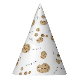 Milk and cookies first birthday party hats