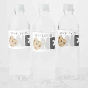 Milk and Cookies First Birthday Water Bottle Label