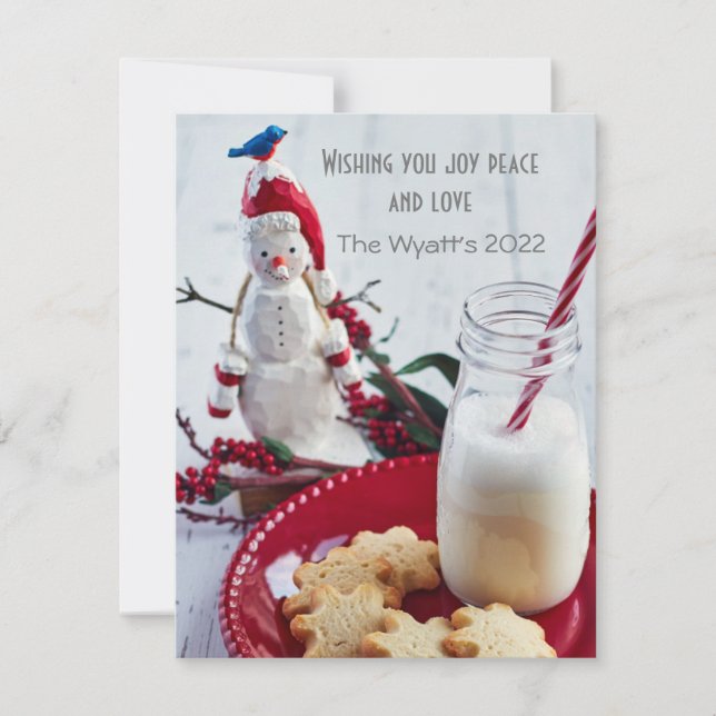 Milk and Cookies For Santa Holiday Card (Front)