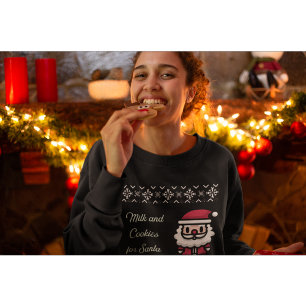 Milk and Cookies for Santa Ugly Christmas Sweater