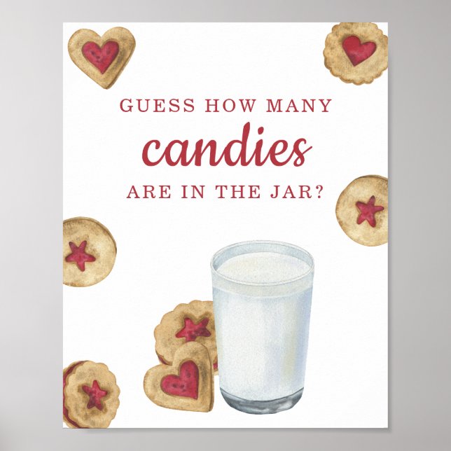 Milk and Cookies - Guess how many candies Poster (Front)