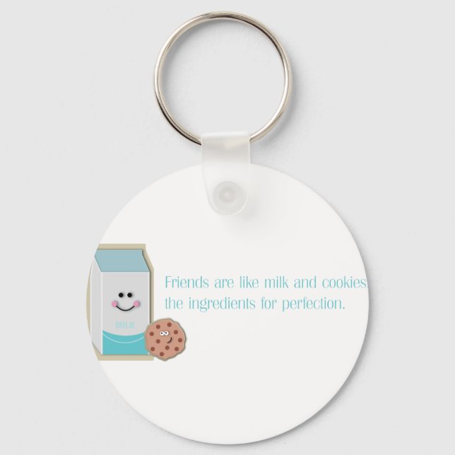 Milk and Cookies Key Ring (Front)