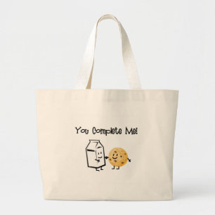 Milk and Cookies Large Tote Bag