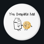 Milk and Cookies Magnet<br><div class="desc">You complete me... Milk and Cookies design</div>