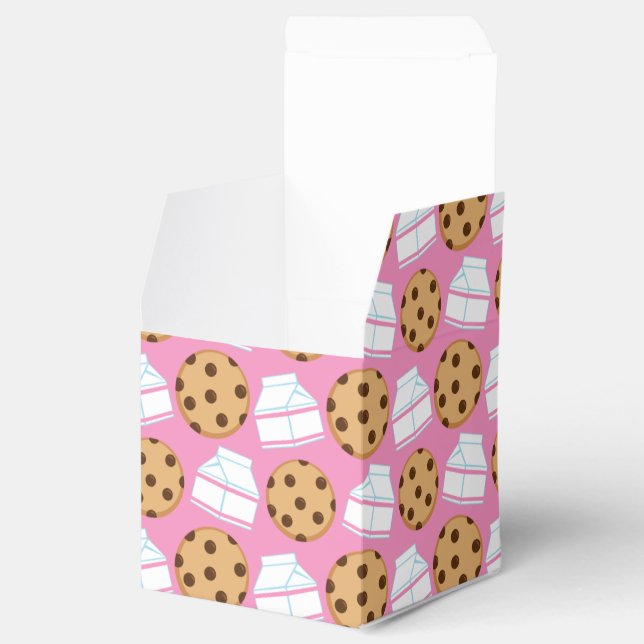 Milk and Cookies Pattern Favour Box (Opened)