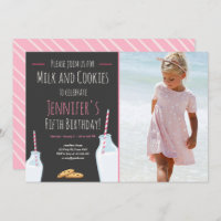 Milk and Cookies Pink Girl Birthday Party