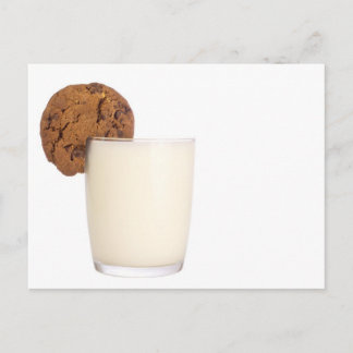 milk and cookies postcard