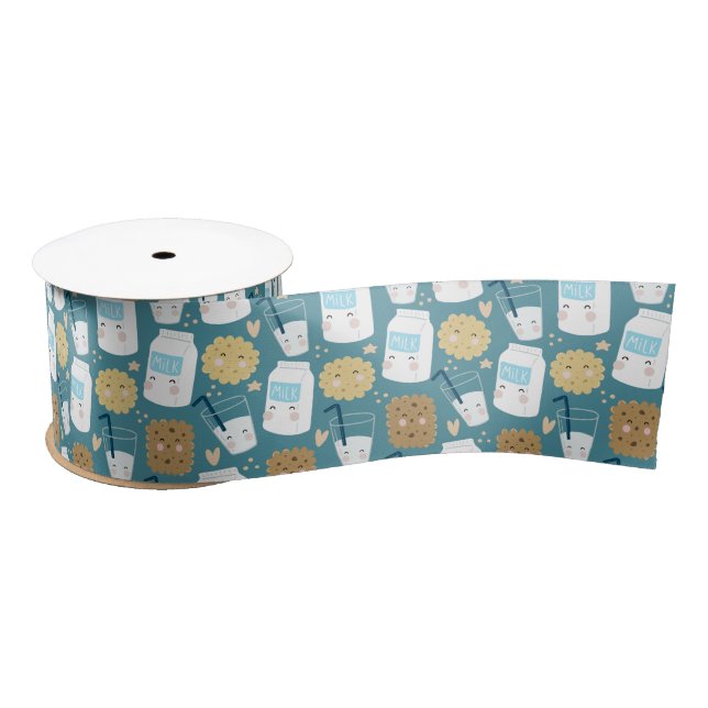 Milk and Cookies Satin Ribbon (Spool)