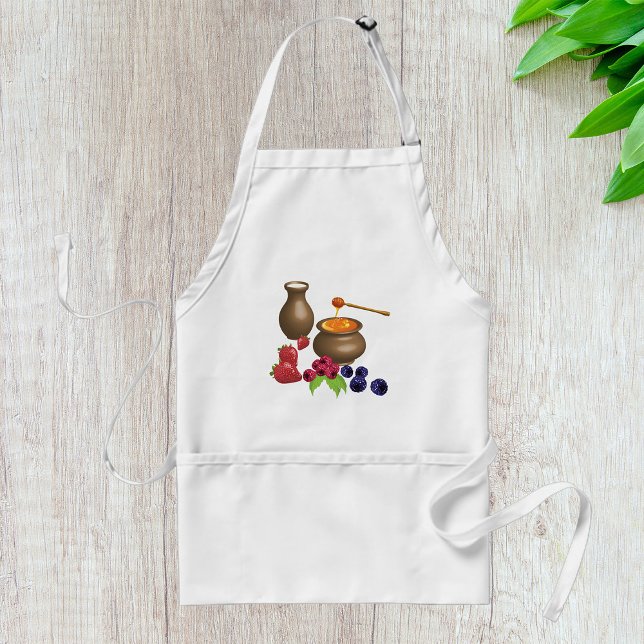 Milk and Honey with Berries Rustic Food Standard Apron (Creator Uploaded)