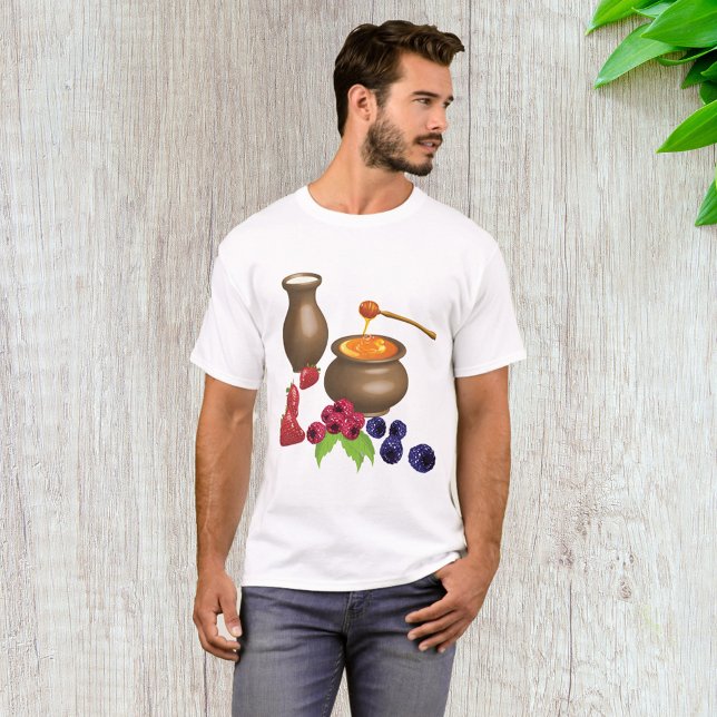 Milk and Honey with Berries Rustic Food T-Shirt (Creator Uploaded)