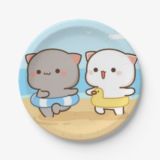 Milk and Mocha Cute Summer  Paper Plate