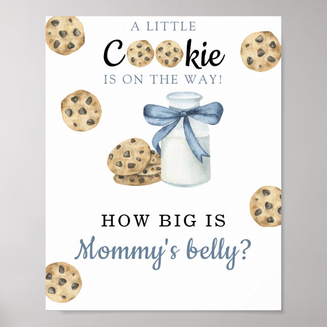Milk baby shower - How big is Mummy's belly Poster (Front)