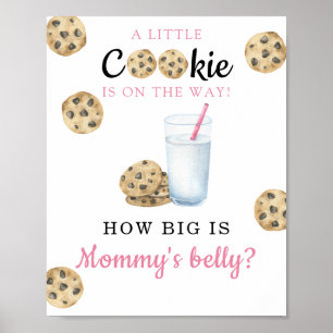 Milk baby shower - How big is Mummy's belly Poster