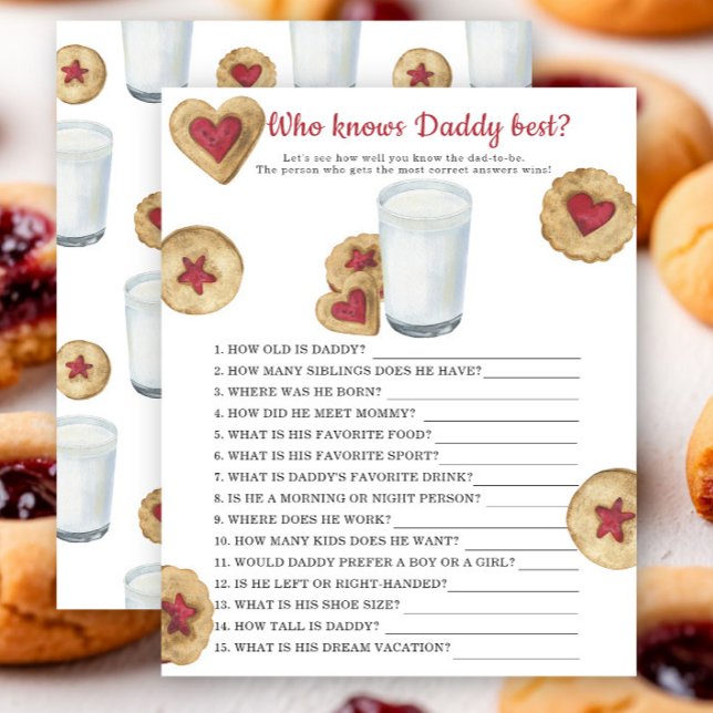 Milk baby shower - Who knows daddy best game  (Creator Uploaded)