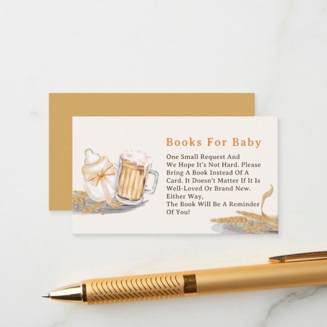 Milk Bottle Beer Books for Baby Enclosure Card (Front/Back In Situ)