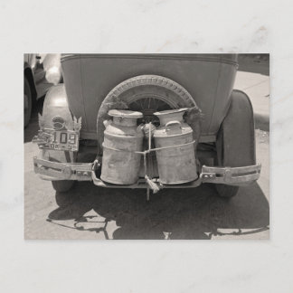 Milk Cans, 1939 Postcard