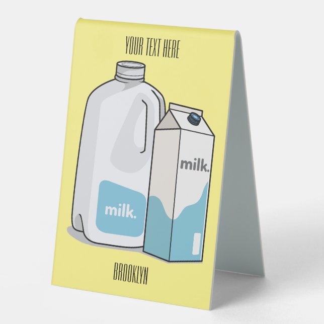 Milk cartoon illustration (Front)