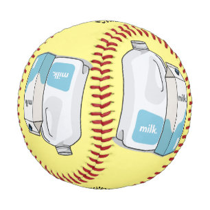 Milk cartoon illustration baseball