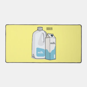 Milk cartoon illustration desk mat