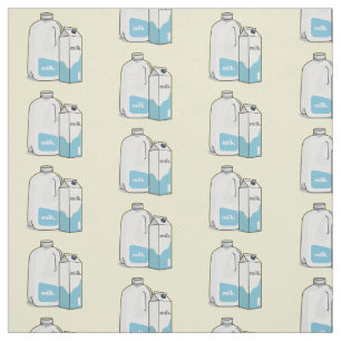 Milk cartoon illustration fabric
