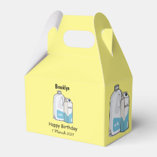 Milk cartoon illustration favour box