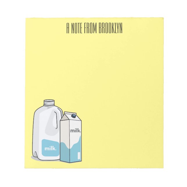 Milk cartoon illustration notepad (Front)