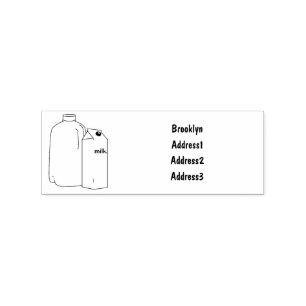 Milk cartoon illustration rubber stamp