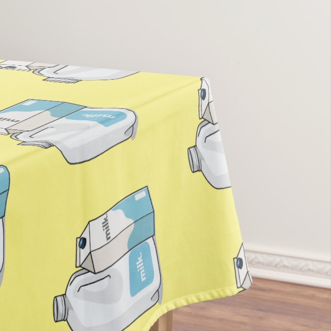 Milk cartoon illustration tablecloth (In Situ)