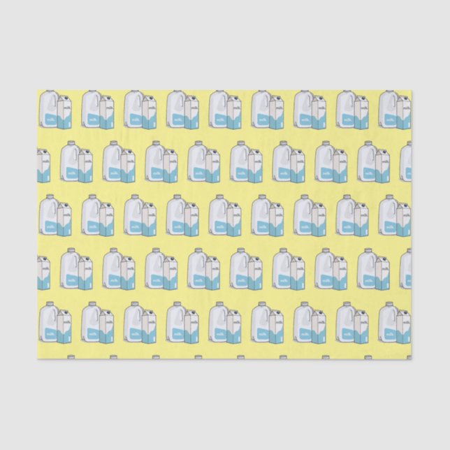 Milk cartoon illustration tissue paper (Front)