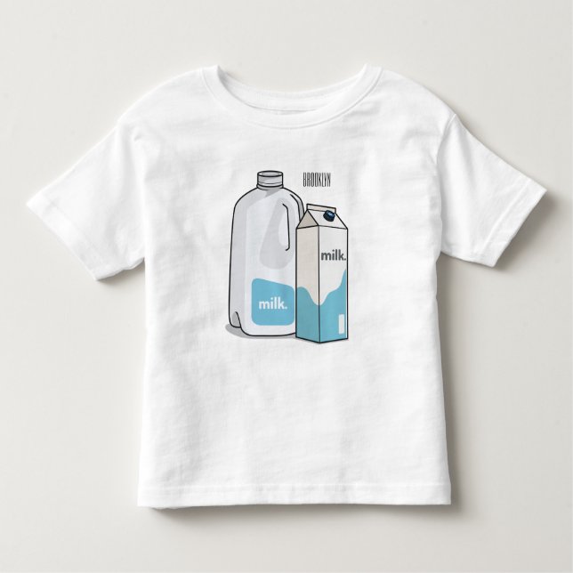 Milk cartoon illustration toddler T-Shirt (Front)